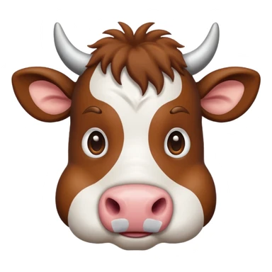 a mad cute cow  sticker