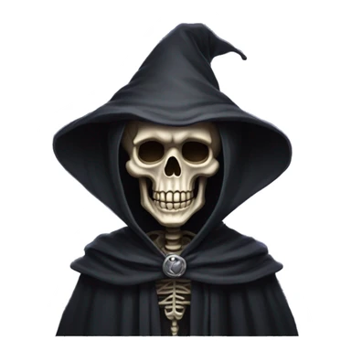 An evil robed skeleton sorcerer dark lord supervillain sticker