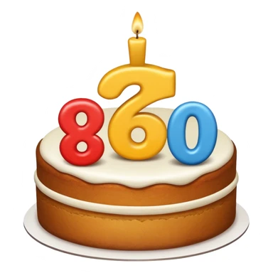 cake with number six on it  sticker