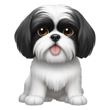 Black and white Shih tzu sticker