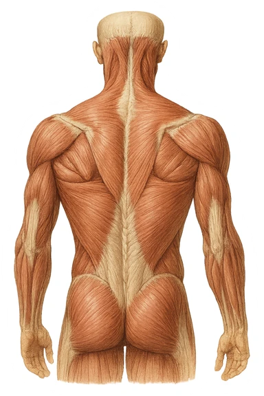 muscoli del dorso anatomia senza scritte sticker