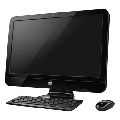 desktop computer in glossy design sticker
