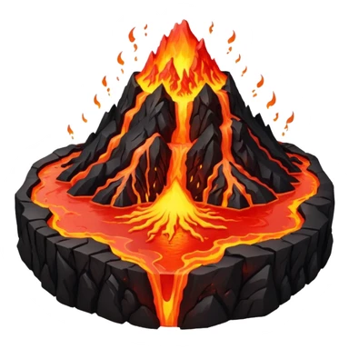 Volcano Planet – lava rivers and erupting peaks sticker