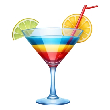 colorful cocktail sticker