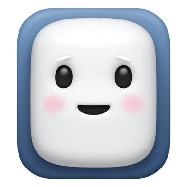 marshmallow with no face sticker