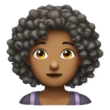 girl with curly hair facepalm sticker