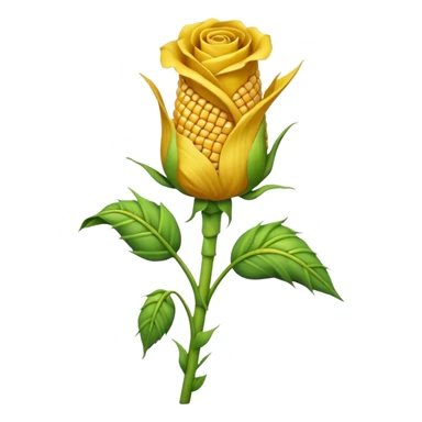 Make the wilted rose emoji but a stalk of corn but shaped like this emoji: 🥀🥀🥀 sticker