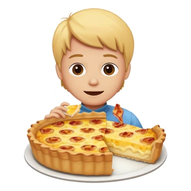 Eating quiche Lorraine sticker