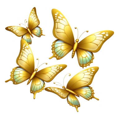 Swarm of gold butterflies sticker
