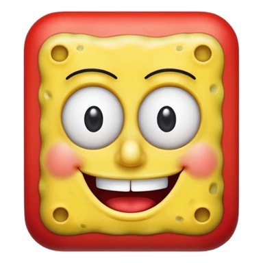 spongebob in red  sticker