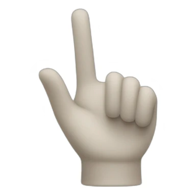 white glove finger point sticker