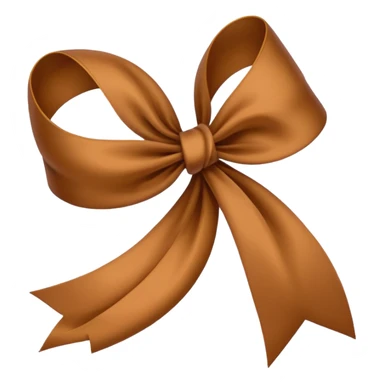 Brown ribbon sticker