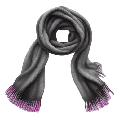 Realistic silver black and hot pink ombre winter scarf. sticker