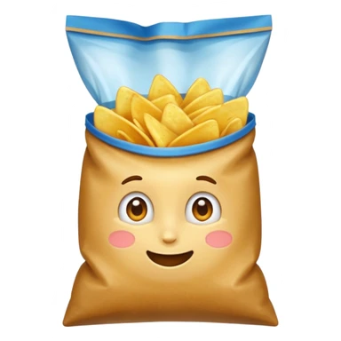 chips dans un paquet sticker