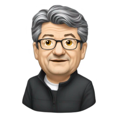 Jean Luc Mélanchon énervé à une manifestation très génante sticker