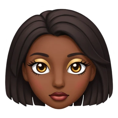 A baddie with eyelashes clocking it  sticker