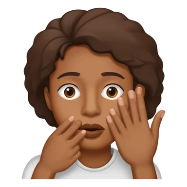 😬 with hand over the mouth and eyes over to the side sticker