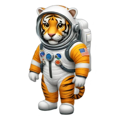 tiger cosmonaut sticker