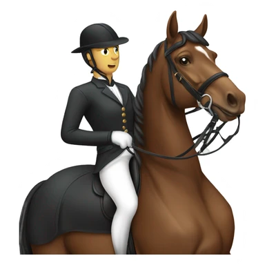 Horse and rider dressage sticker