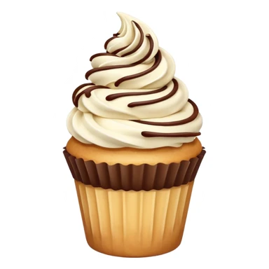 Vanilla & chocolate twist soft serve cupcake sticker