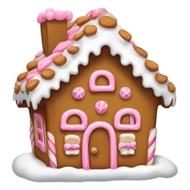Gingerbread house with a pink bow  sticker