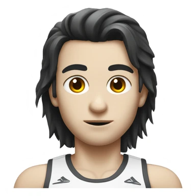 Gym rat with white skin and dark hair  sticker