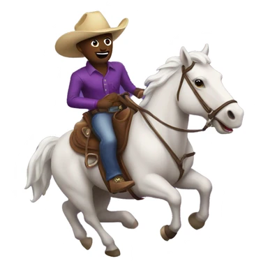 cowboys riding an eggplant sticker