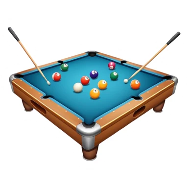 Pool game just the cues and balls and nothing else sticker