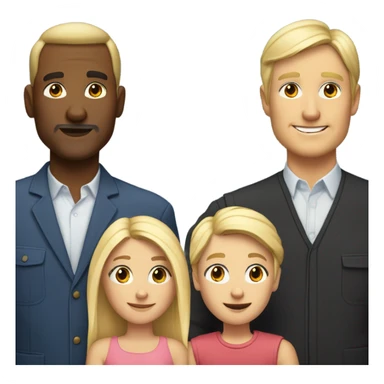 Father 40 beautiful wife daughter blond 7 son blond 10 sticker