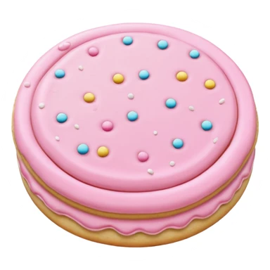 Sugar cookie with Patel pink frosting  sticker