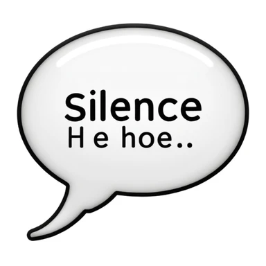 Text bubble that says “Silence Hoe” sticker