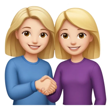 tho girls handshake sticker