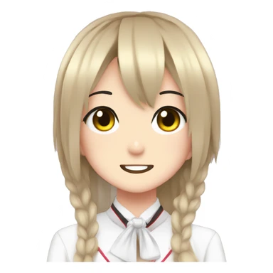 Yandere anime girl sticker