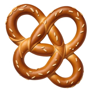 Old school simple pretzel emoji vintage style sticker