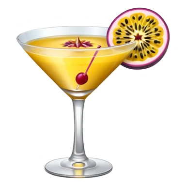 pornstar martini. the passion fruit slice should be on top of the liquid. not on the rim sticker