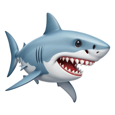un requin style cartoon sticker