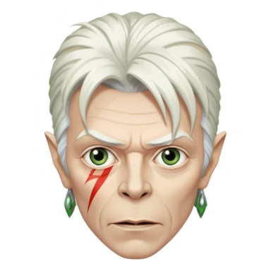 David bowie as the goblin king white hair sticker