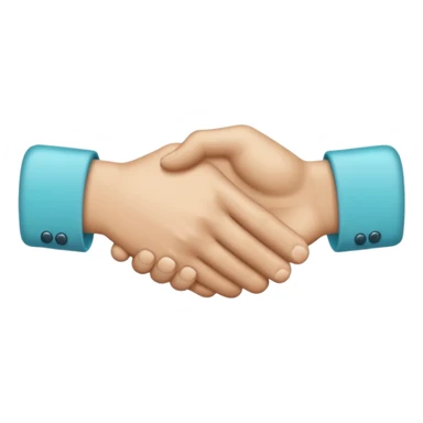 make it the exact hex color of A8F2F9, the handshake emoji. make it both look like an actual hand with 5 fingers sticker