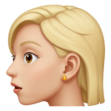 Whispering in ear sticker