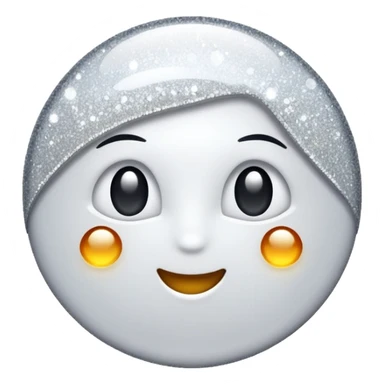 white glory glitter sticker