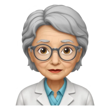 scientist professor old woman sticker