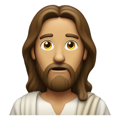 jesus with a confused face and three question marks above his head sticker