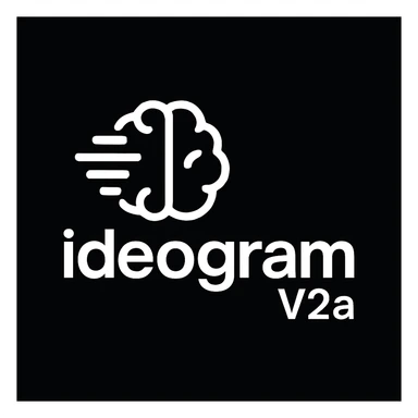 recreate this logo with text of "ideogram V2a", MAKE IT FIT IN SQAURE  sticker