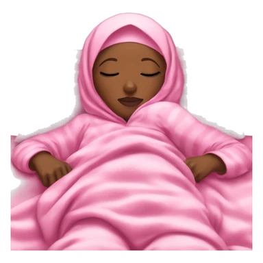 Black Hijabi sleeping in pink pyjamas sticker