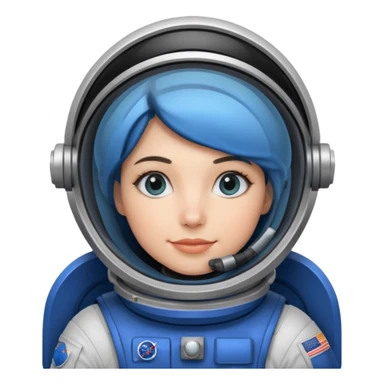 woman,  astronaut, blue and black design sticker