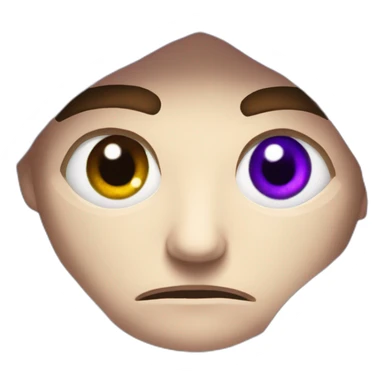 a very powerful male eye with a deep violet iris showing serious emotion like Link from the legend of zelda and a pure white sclera sticker