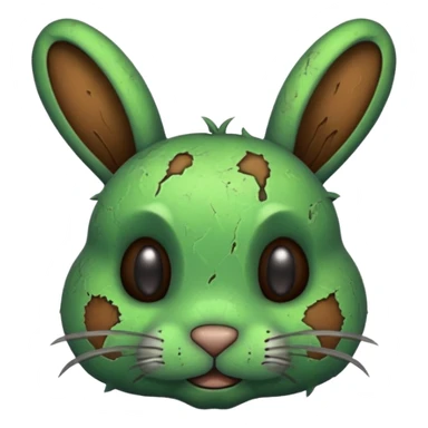 Green Bunny Rotten sticker