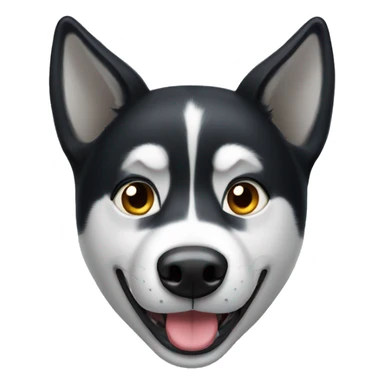 Black husky dog  sticker