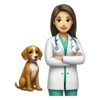 Veterinarian girl sticker