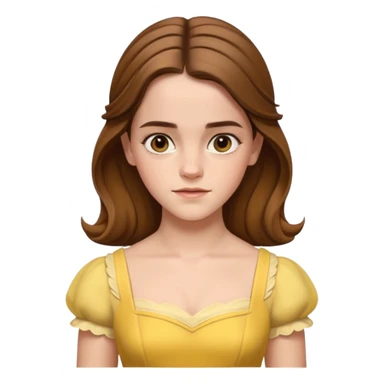 emma watson as belle Cinematic Realistic sticker